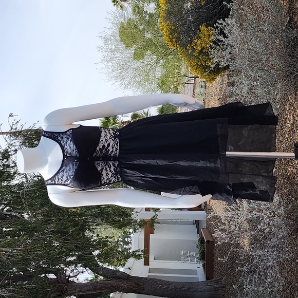 JANUARY 7 Lolita Black Lace High Low Dress S Goth Punk Rave Nylon Corset Y2K - Picture 3 of 16
